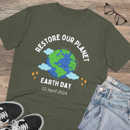 PoM's International EARTH Day Bundle (#MIED-B10005A): 2x T-shirts, 1x baseball cap, 2x mugs + Tumbler, shopping bag (textile), poster, ornaments and magnets