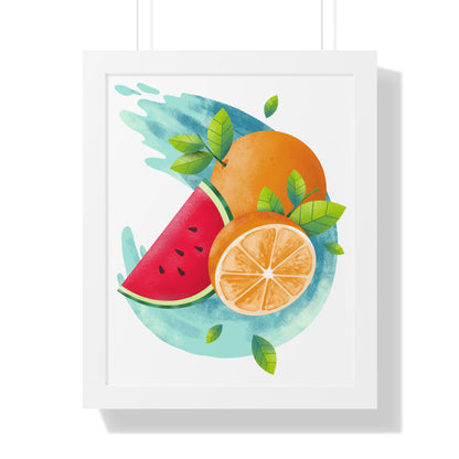 PoM's collection series "FRUITY LIFE" (PoM Edition #FL0004A-1123) - Framed Vertical Poster (eco-friendly, 3 frame colors, 3 sizes available)