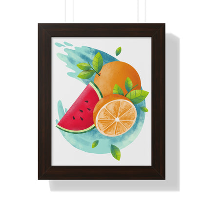 PoM's collection series "FRUITY LIFE" (PoM Edition #FL0004A-1123) - Framed Vertical Poster (eco-friendly, 3 frame colors, 3 sizes available)