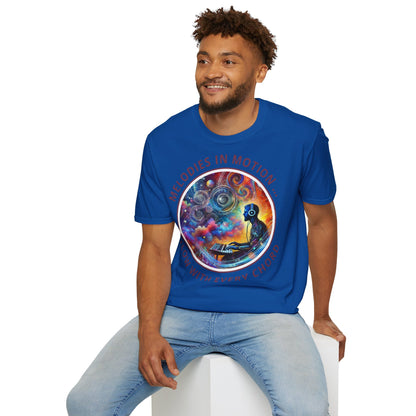 PoM's Mindfulness & Music collection ... "MELODIES IN MOTION" T-Shirt (Unisex, Softstyle, 100% Cotton, up to 5 sizes and up to 13 colours)