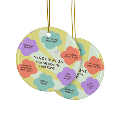 PoM's Mindfulness series ... Ceramic Ornaments (2 sided print, 2.5 mm thickness, 1pc or in bundles: 3pcs, 5pcs, 10pcs)