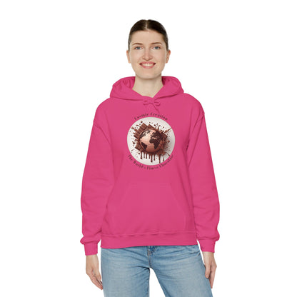 PoM's Fun & Joy for a Happy Life Collection ... COSMIC CREATION - Unisex Heavy Blend™ Hooded Sweatshirt (100% etchically grown cotton, 8 sizes, up to 13 colors)