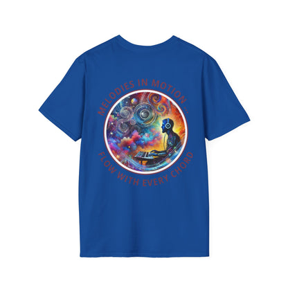 PoM's Mindfulness & Music collection ... "MELODIES IN MOTION" T-Shirt (Unisex, Softstyle, 100% Cotton, up to 5 sizes and up to 13 colours)