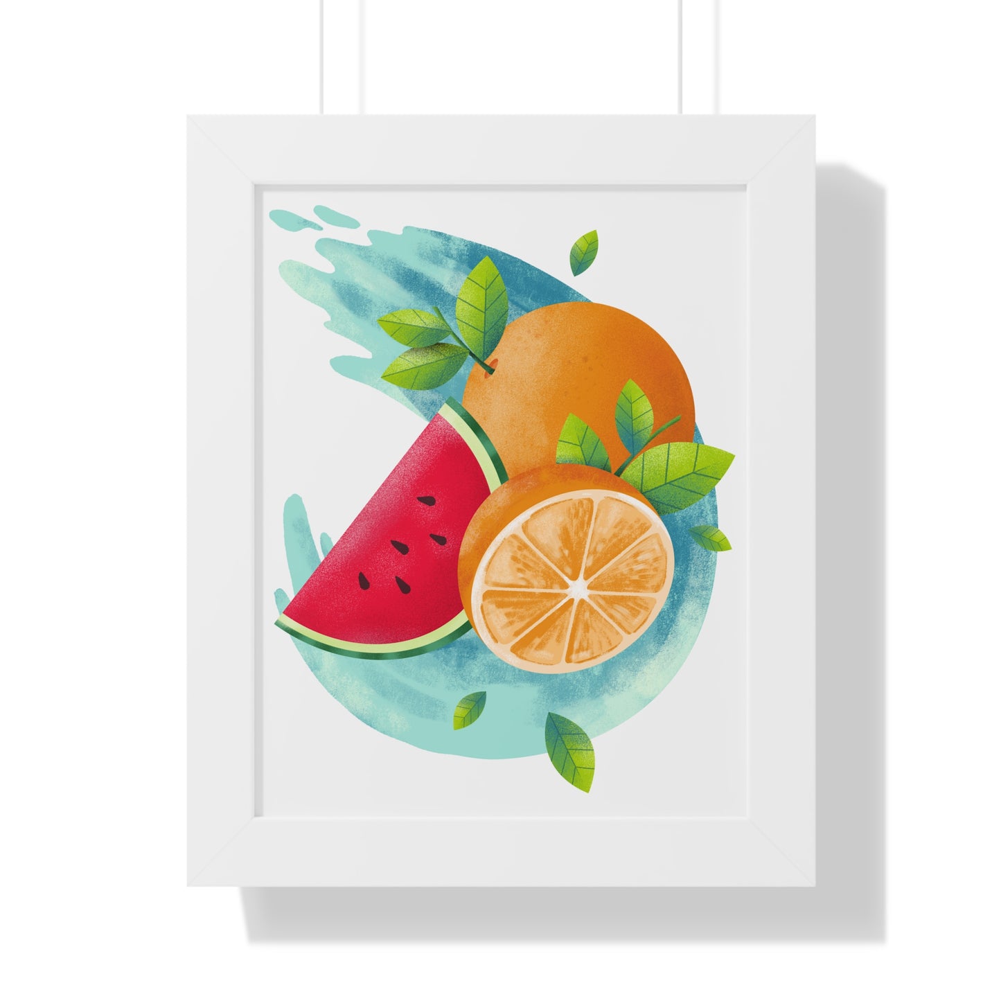 PoM's collection series "FRUITY LIFE" (PoM Edition #FL0004A-1123) - Framed Vertical Poster (eco-friendly, 3 frame colors, 3 sizes available)