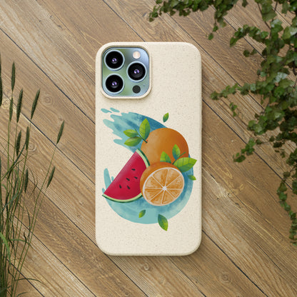 PoM's collection series "FRUITY LIFE" (PoM Edition #FL0006A) - Biodegradable Cases (plant plyomers/bamboo fibres, selection: iPhone models)