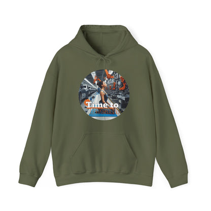 PoM's Mindfulness Collection ... TIME TO BREATH - Unisex Heavy Blend™ Hooded Sweatshirt (100% etically grown cotton, 8 sizes, up to 13 colors)