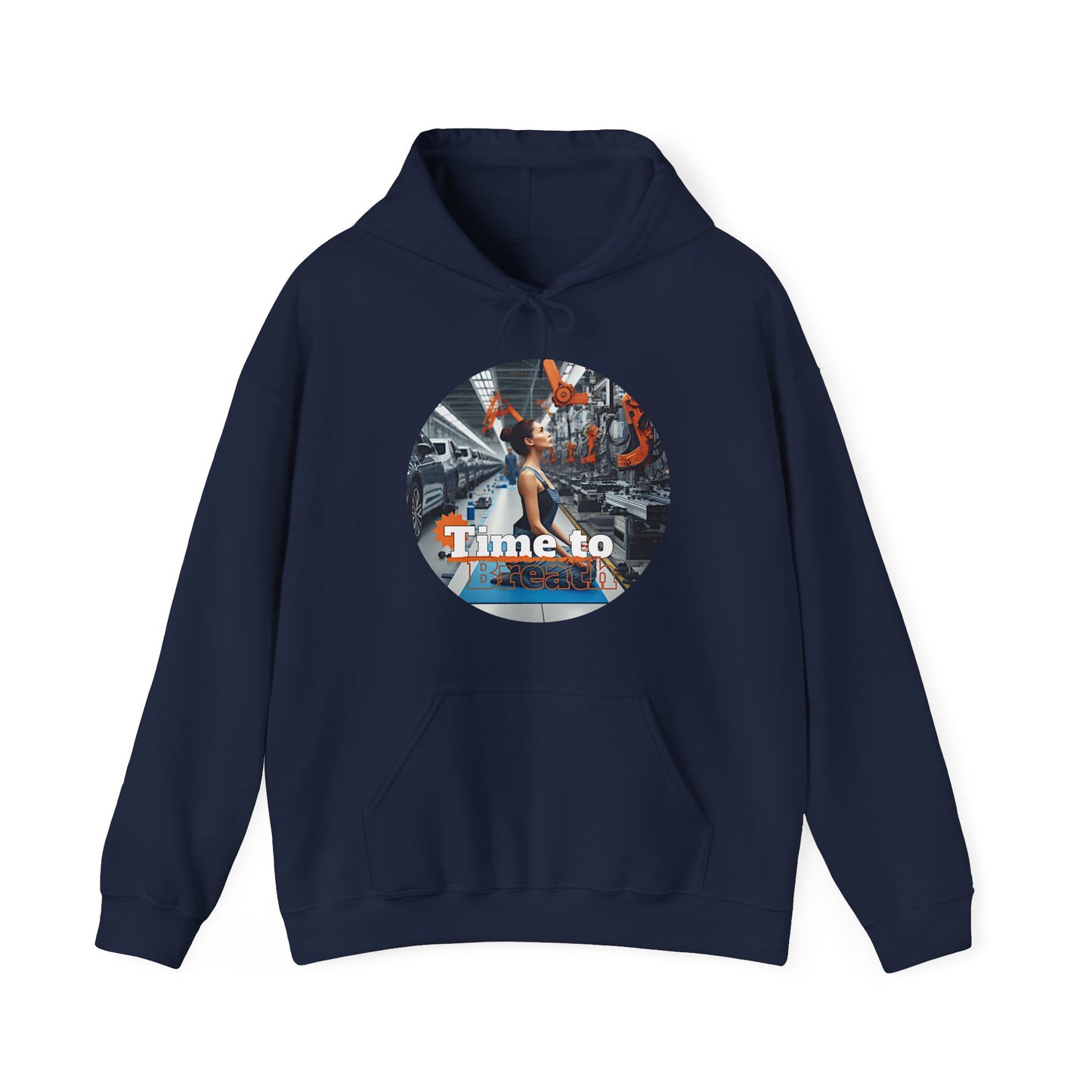 PoM's Mindfulness Collection ... TIME TO BREATH - Unisex Heavy Blend™ Hooded Sweatshirt (100% etically grown cotton, 8 sizes, up to 13 colors)