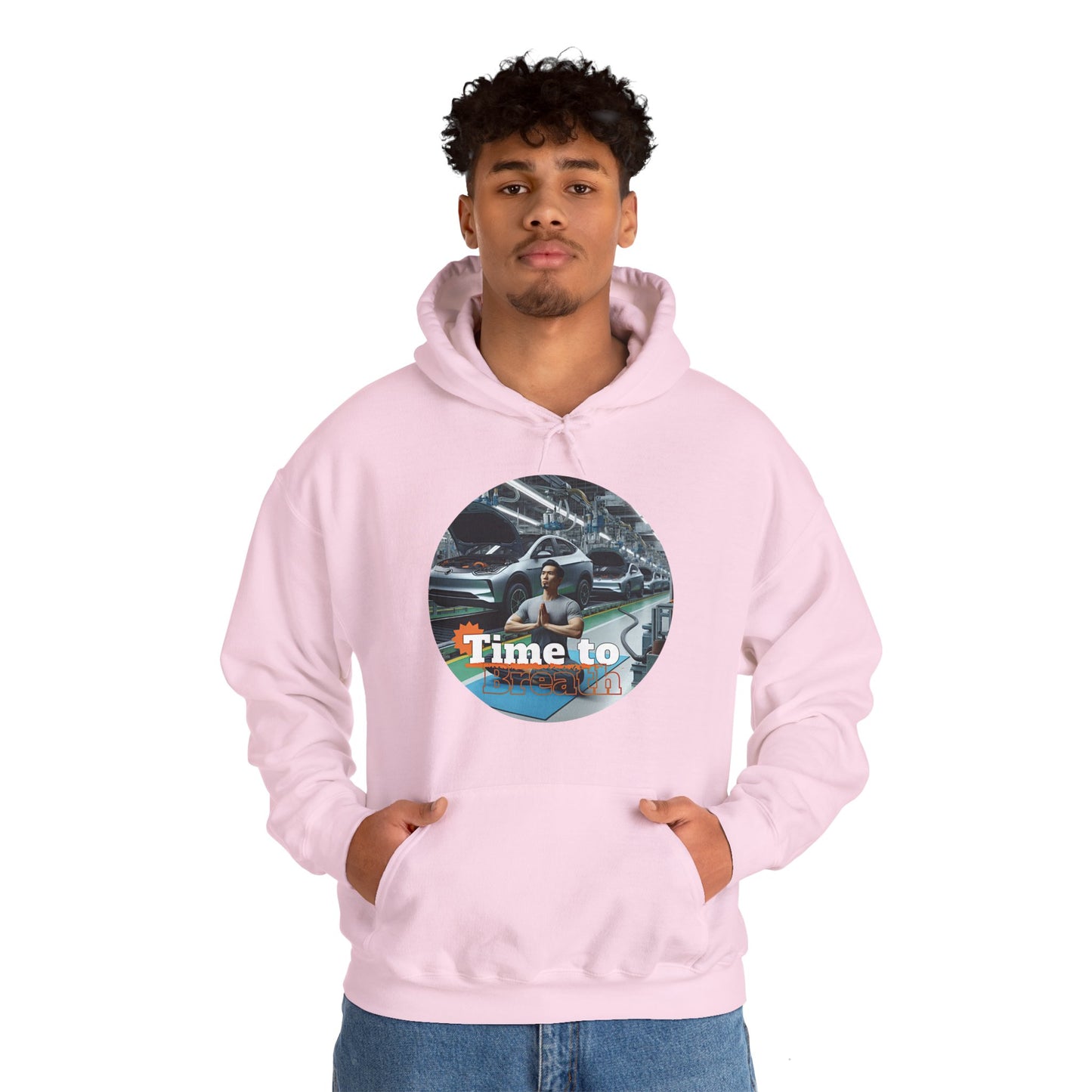 PoM's Mindfulness Collection ... TIME TO BREATH - Unisex Heavy Blend™ Hooded Sweatshirt (100% etically grown cotton, 8 sizes, up to 13 colors)