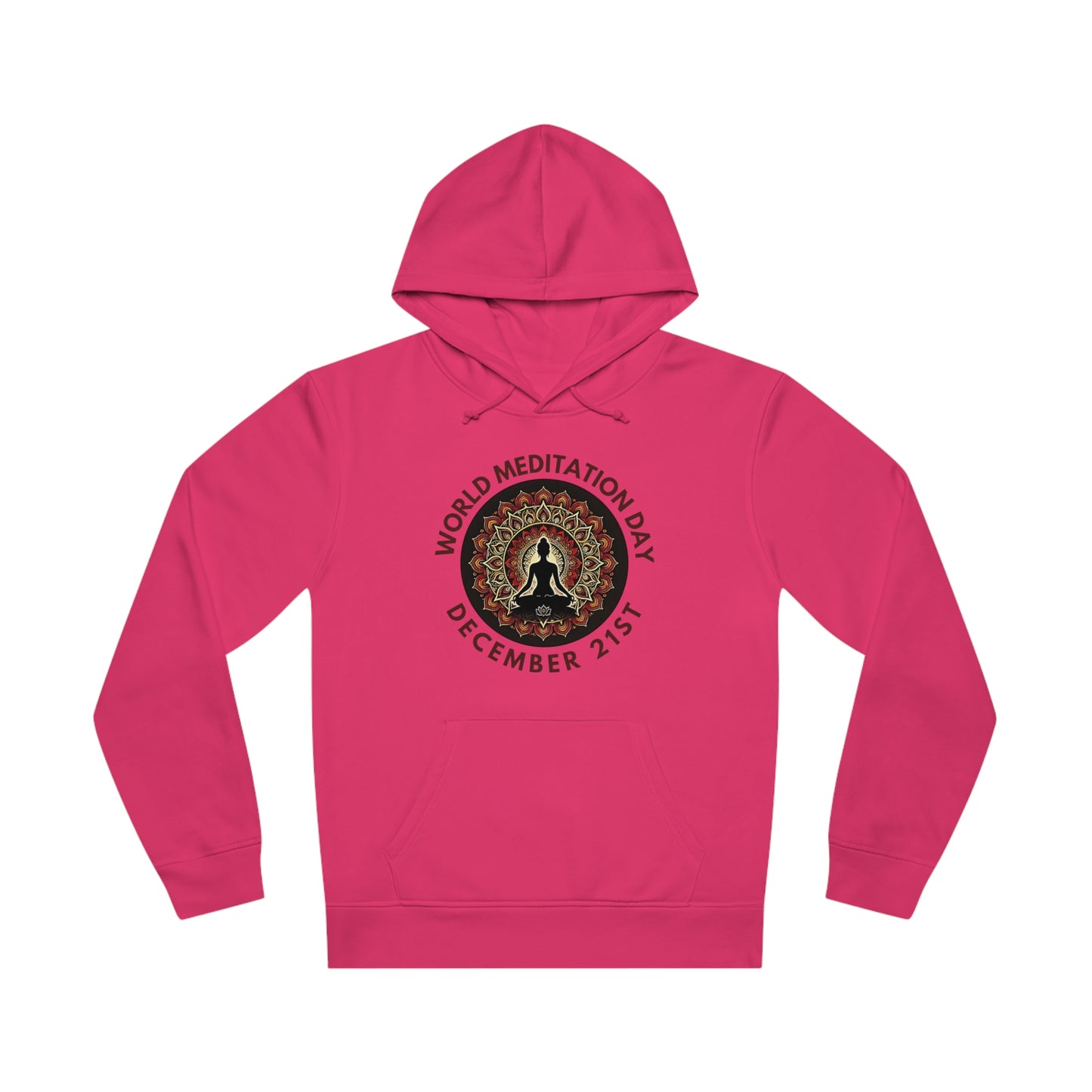 PoM's Mindfulness Collection ... special edition "World Meditation Day" (inauguration) - Unisex DRUMMER HOODIE (organic cotton and recycled polyester, up to 6 sizes and 8 colour)