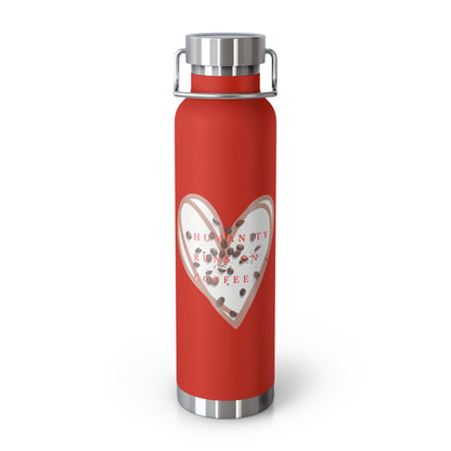 PoM's (hand brewed) Coffee series ... Copper Vacuum Insulated Bottle (22oz / 0.65 l, BPA free, scratch resistant)