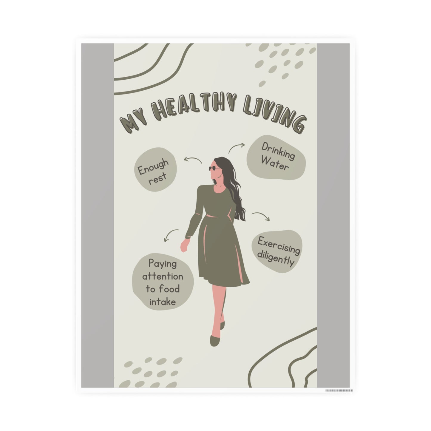 PoM's Self Motivation series ... "My Healthy Living" (affirmation) - Photo Art Paper Posters (different sizes from 6''x8'' to 12''x16'')