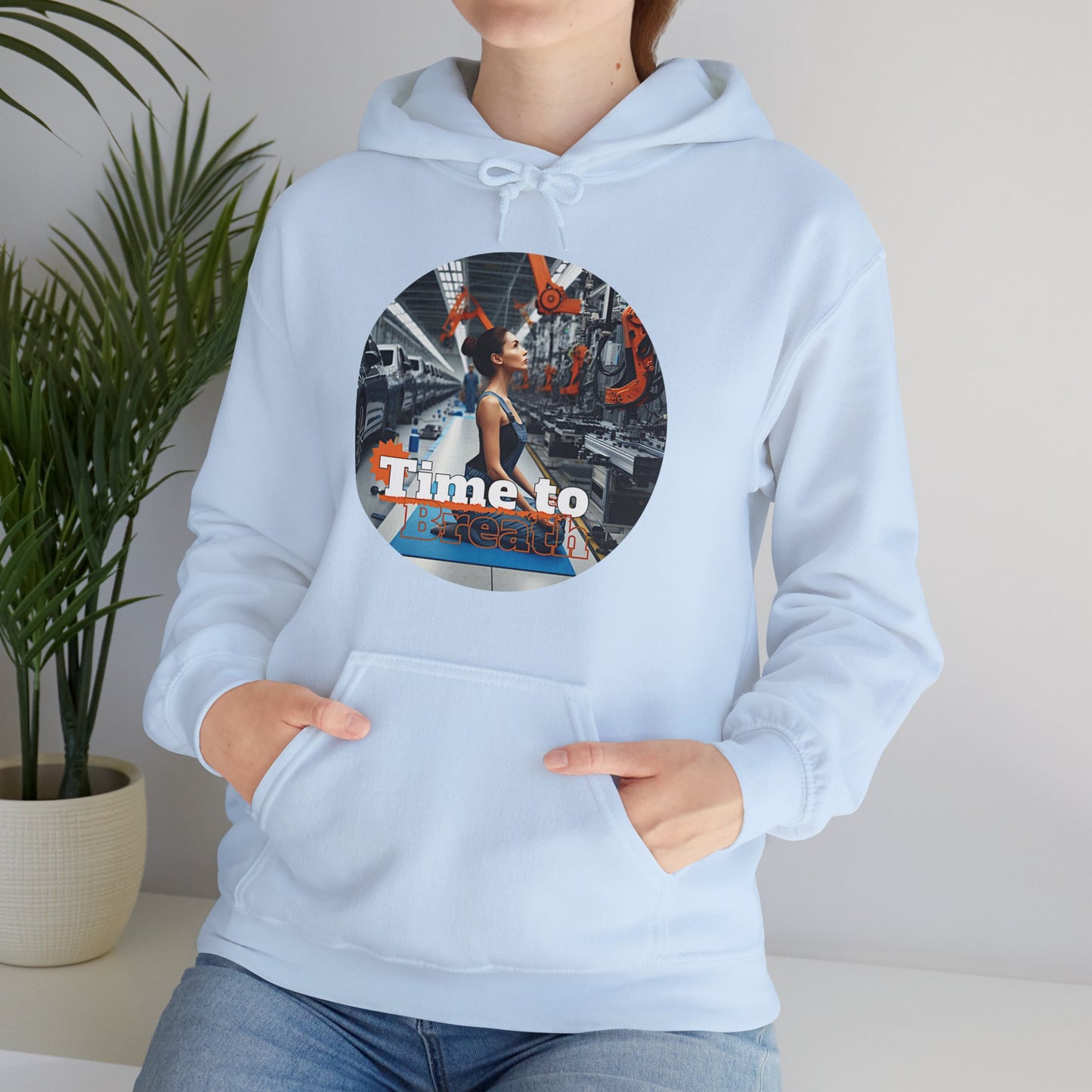 PoM's Mindfulness Collection ... TIME TO BREATH - Unisex Heavy Blend™ Hooded Sweatshirt (100% etically grown cotton, 8 sizes, up to 13 colors)