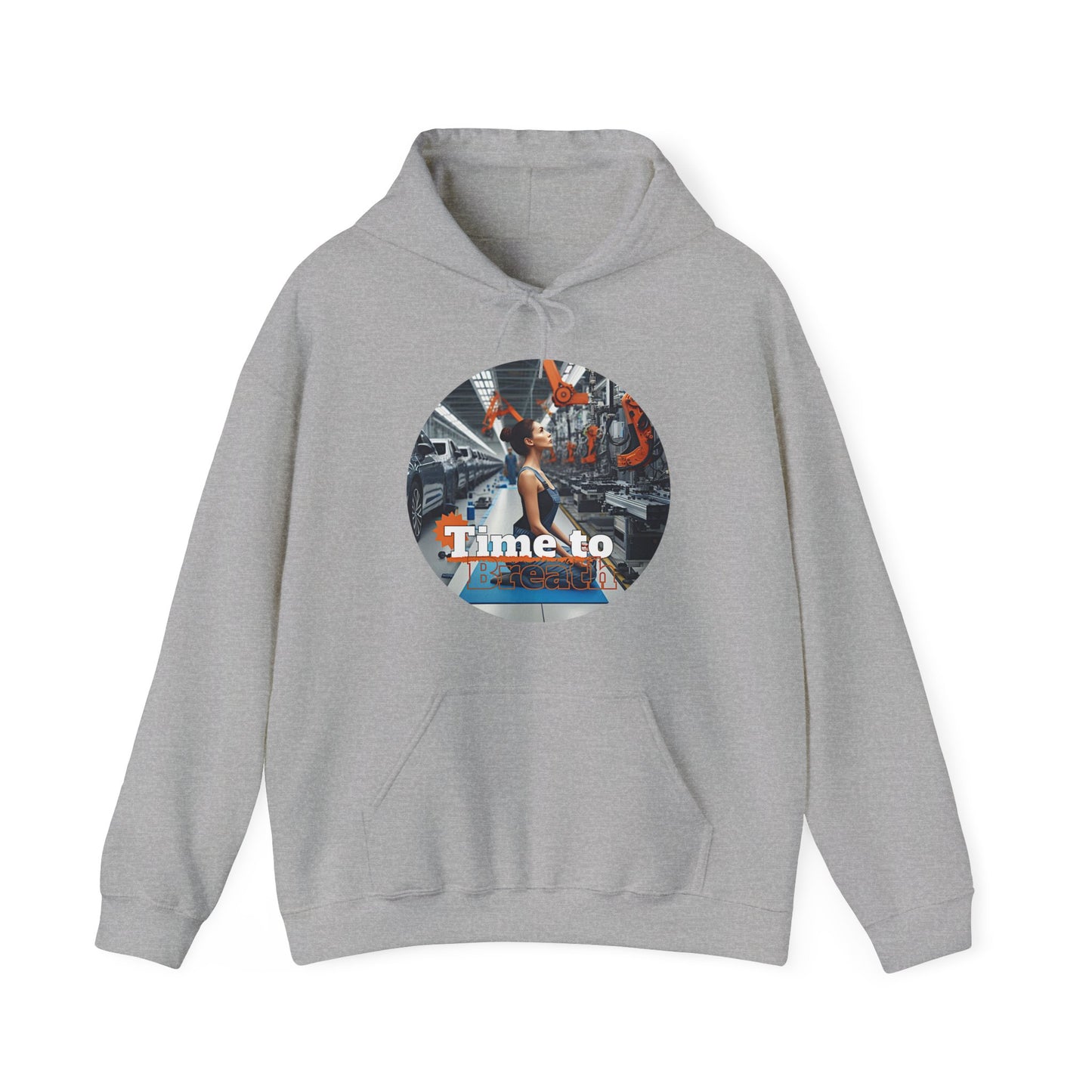 PoM's Mindfulness Collection ... TIME TO BREATH - Unisex Heavy Blend™ Hooded Sweatshirt (100% etically grown cotton, 8 sizes, up to 13 colors)