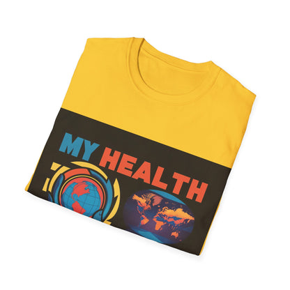 PoM's special series "International World HEALTH Day 2024 (7th April)" ... My Health, my right. - Unisex Softstyle T-Shirt (Print Front)