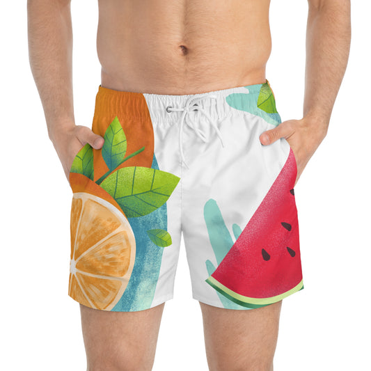 PoM's collection series "FRUITY LIFE" (PoM Edition #FL0009A) - Swim Trunks (AOP, light fabric, fast-drying)