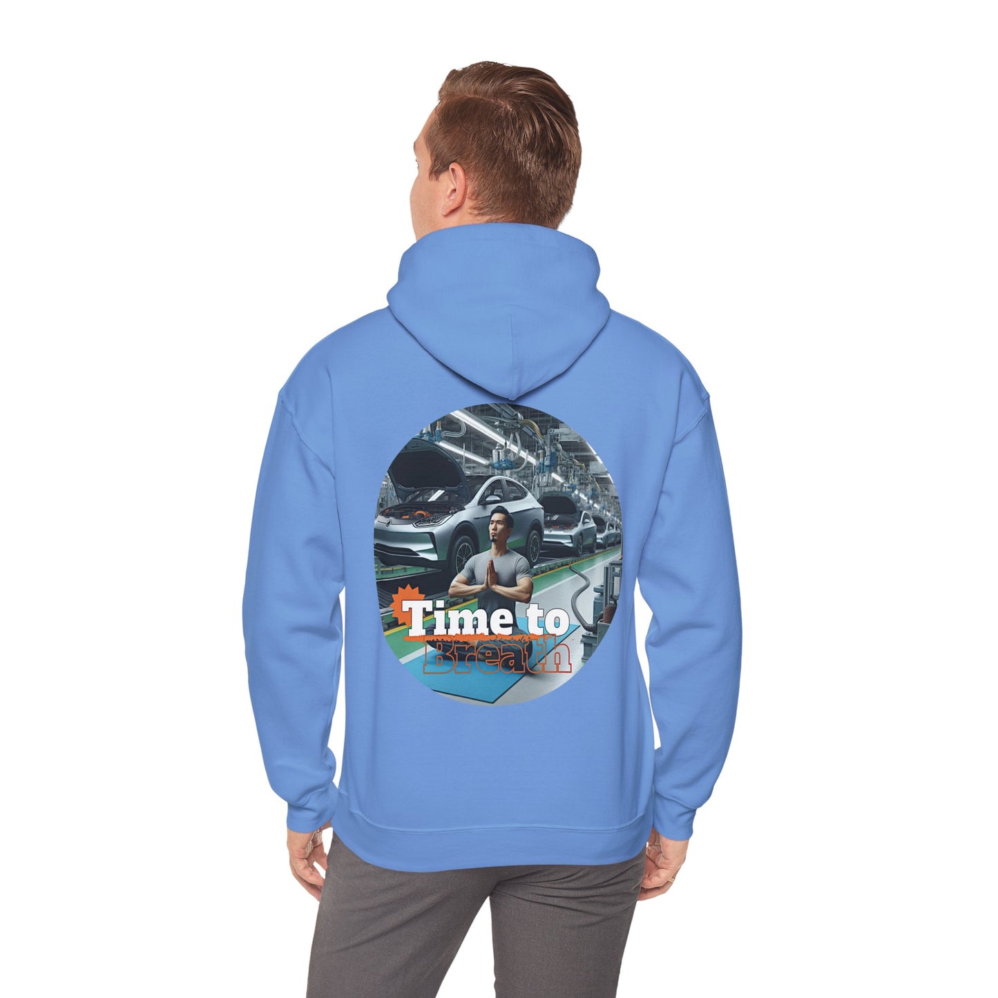 PoM's Mindfulness Collection ... TIME TO BREATH - Unisex Heavy Blend™ Hooded Sweatshirt (100% etically grown cotton, 8 sizes, up to 13 colors)