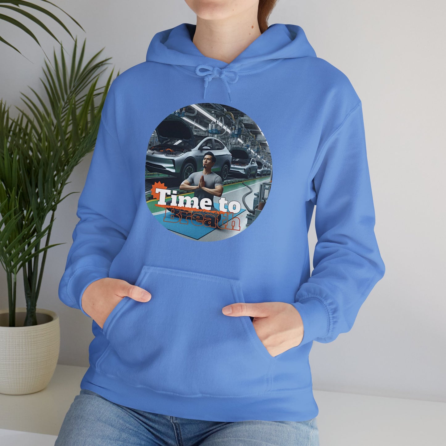 PoM's Mindfulness Collection ... TIME TO BREATH - Unisex Heavy Blend™ Hooded Sweatshirt (100% etically grown cotton, 8 sizes, up to 13 colors)