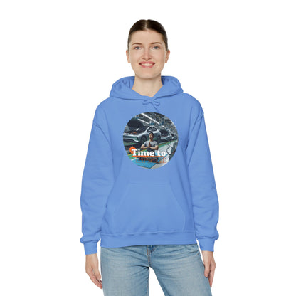 PoM's Mindfulness Collection ... TIME TO BREATH - Unisex Heavy Blend™ Hooded Sweatshirt (100% etically grown cotton, 8 sizes, up to 13 colors)