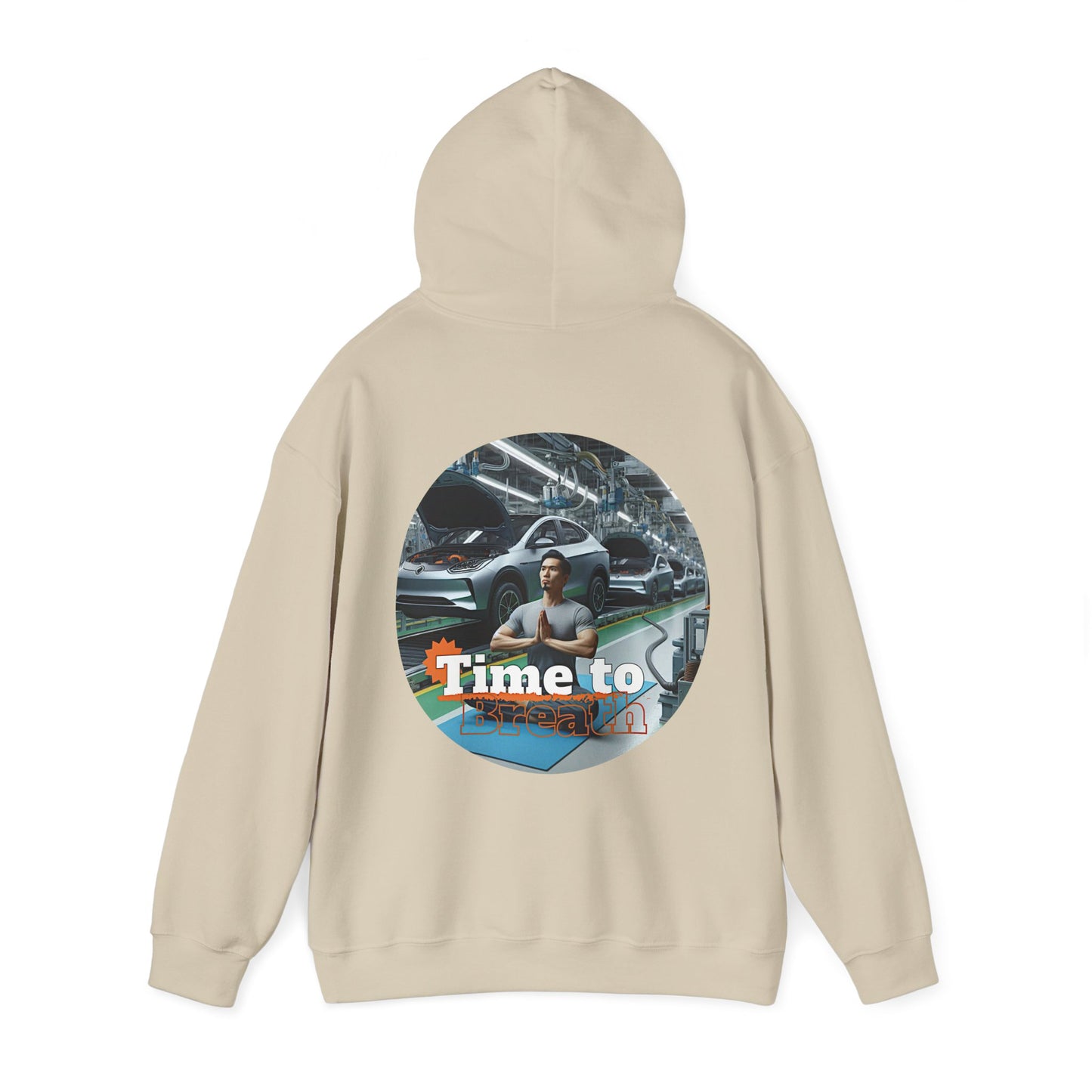 PoM's Mindfulness Collection ... TIME TO BREATH - Unisex Heavy Blend™ Hooded Sweatshirt (100% etically grown cotton, 8 sizes, up to 13 colors)