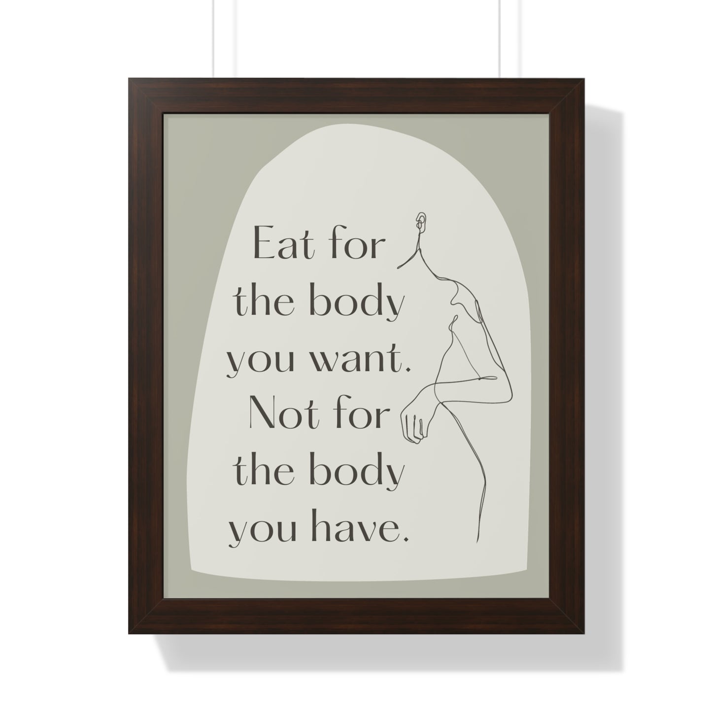 PoM's series "Healthy Nutrition &Diet"... affirmation poster - Framed Vertical Poster (different frame colours and sizes)