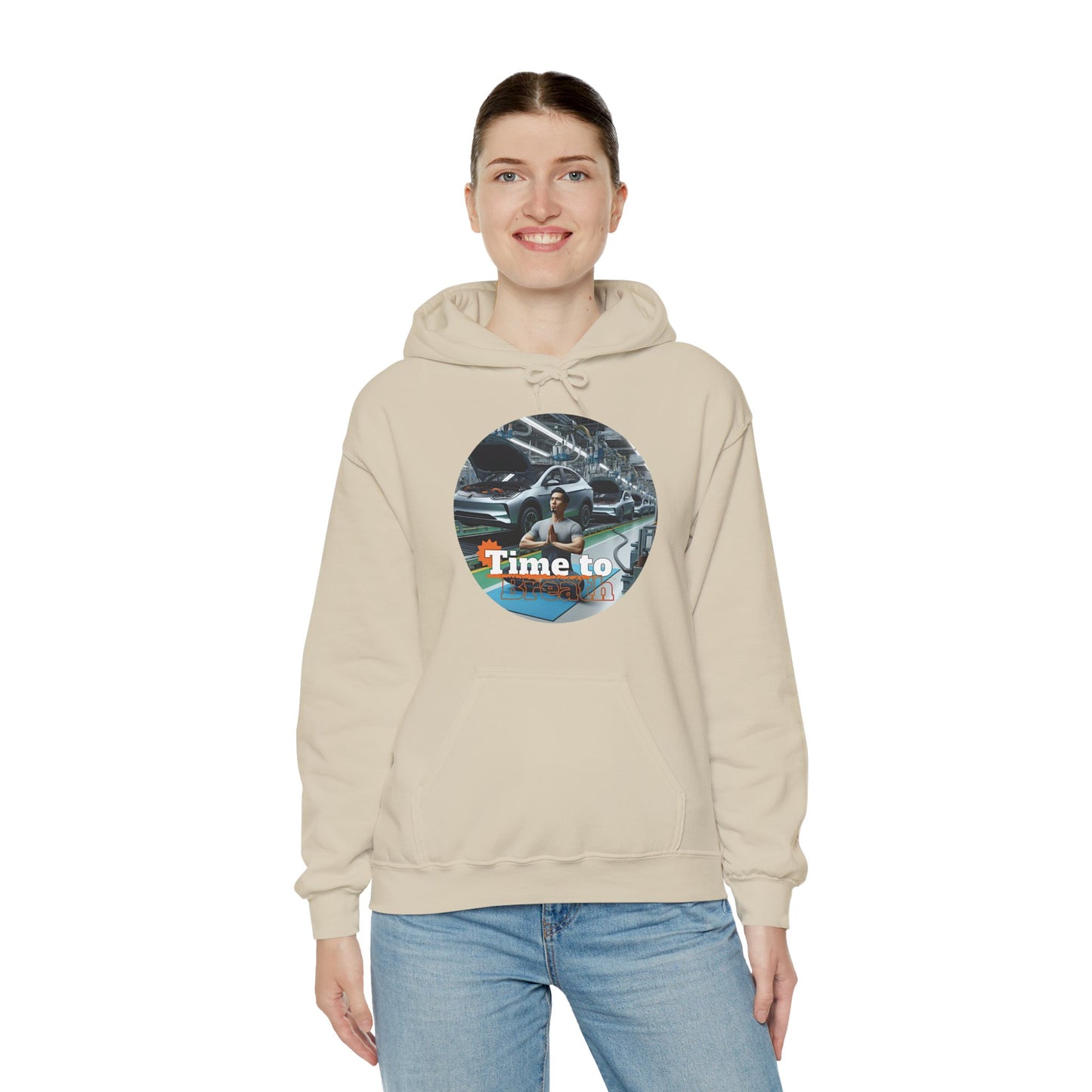 PoM's Mindfulness Collection ... TIME TO BREATH - Unisex Heavy Blend™ Hooded Sweatshirt (100% etically grown cotton, 8 sizes, up to 13 colors)