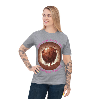 PoM's Fun & Joy for a Happy Life Collection ... FROM EARTH TO CHOCOLATE ... Unisex Classic Jersey T-shirt (100% organic cotton, PETA certified, light fabric, 7 sizes, up to 12 colours)