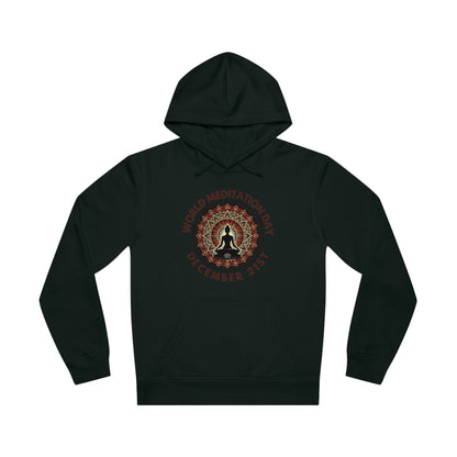 PoM's Mindfulness Collection ... special edition "World Meditation Day" (inauguration) - Unisex DRUMMER HOODIE (organic cotton and recycled polyester, up to 6 sizes and 8 colour)