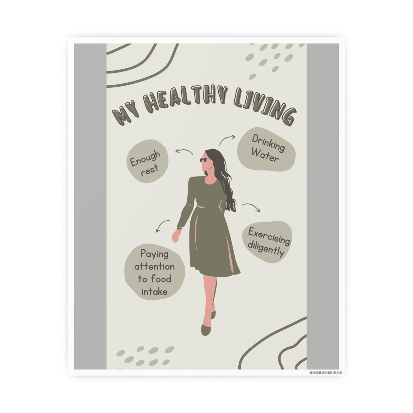 PoM's Self Motivation series ... "My Healthy Living" (affirmation) - Photo Art Paper Posters (different sizes from 6''x8'' to 12''x16'')