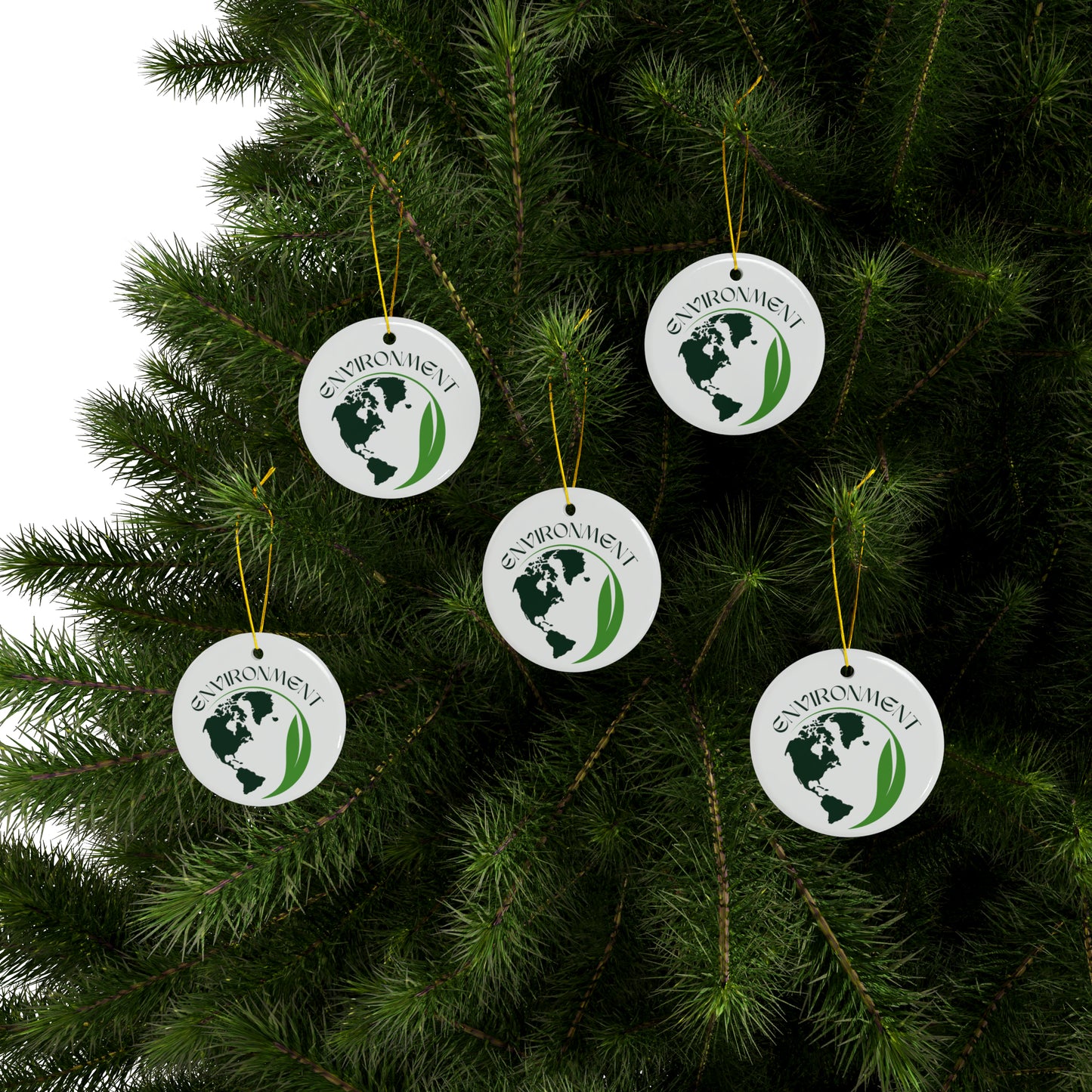 PoM's International EARTH Day series ... "ENVIRONMENT" ... Ceramic Ornaments (2 sided print, 2.5 mm thickness, 1pc or in bundles: 3pcs, 5pcs, 10pcs)