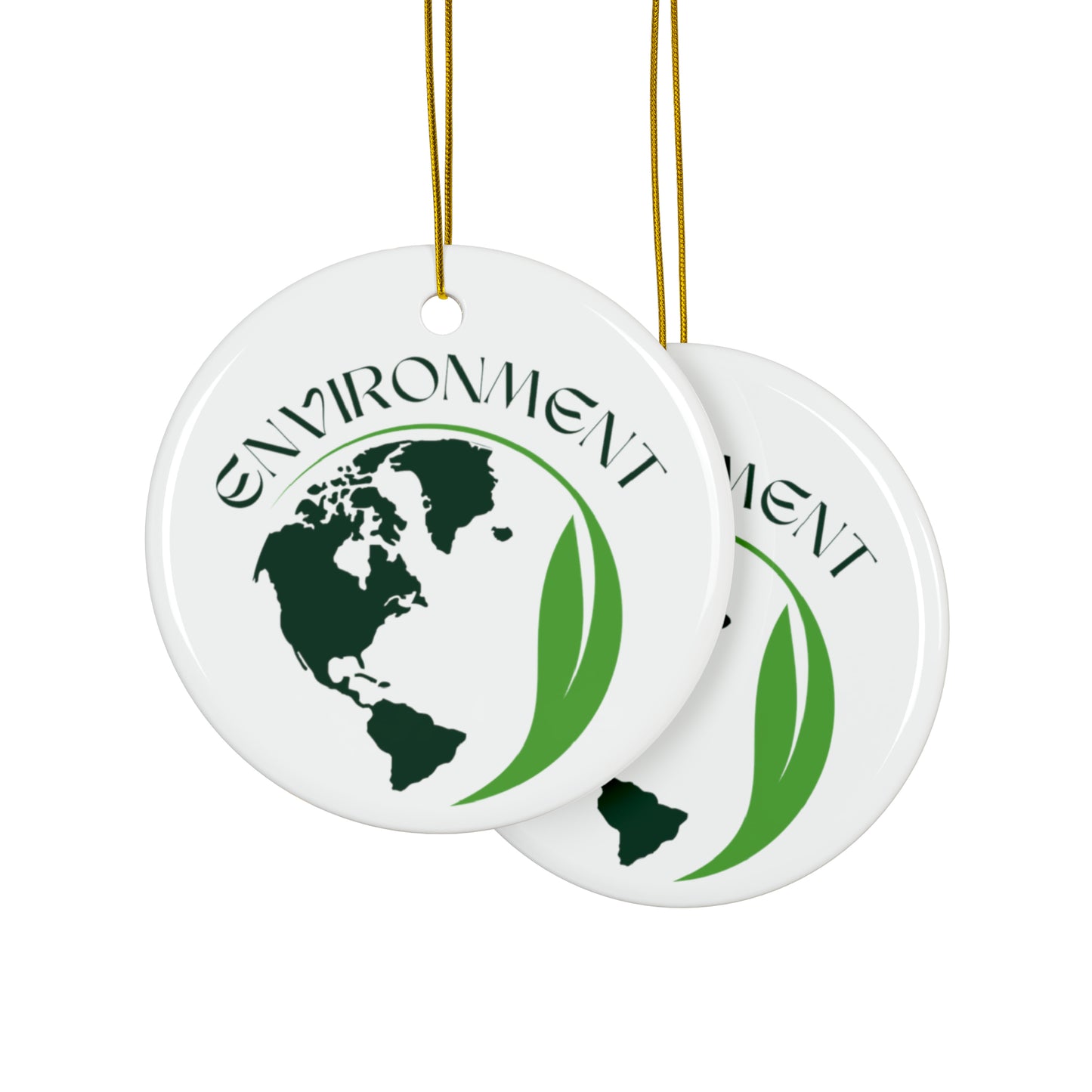 PoM's International EARTH Day series ... "ENVIRONMENT" ... Ceramic Ornaments (2 sided print, 2.5 mm thickness, 1pc or in bundles: 3pcs, 5pcs, 10pcs)