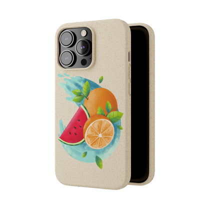 PoM's collection series "FRUITY LIFE" (PoM Edition #FL0006A) - Biodegradable Cases (plant plyomers/bamboo fibres, selection: iPhone models)