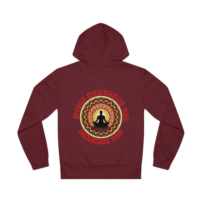 PoM's Mindfulness Collection ... special edition "World Meditation Day" (inauguration) - Unisex DRUMMER HOODIE (organic cotton & recycled polyester, up to 6 sizes and 7 colour)