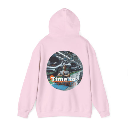 PoM's Mindfulness Collection ... TIME TO BREATH - Unisex Heavy Blend™ Hooded Sweatshirt (100% etically grown cotton, 8 sizes, up to 13 colors)