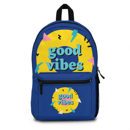 PoM's "Self Motivation & Mindfulness" series ... "good vibes" - Backpack (lightweight, waterproof, adjustable shoulder straps, size: 11.81'' x 5.12'' x 18.11'')