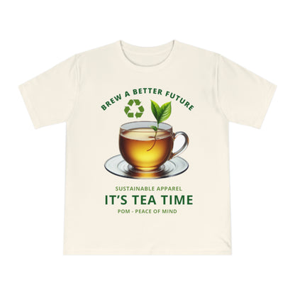 PoM's collection "International Tea Day 2024" - Brew a better future ... Organic Cotton Unisex Classic Jersey T-shirt (Fair Wear, PETA, GOTS certified - 9 sizes)