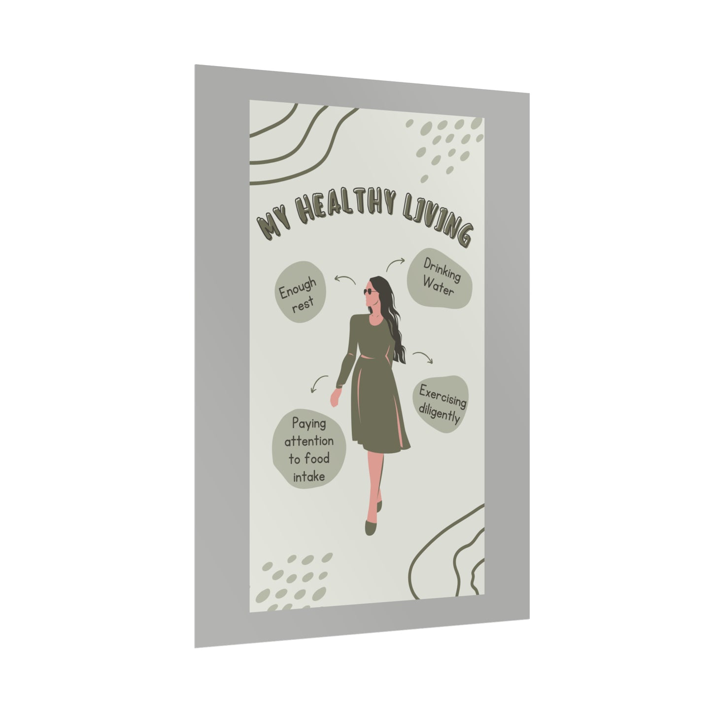 PoM's Self Motivation series ... My Healthy Living (affirmation) - Rolled Poster (180, 200 or 285 gsm paper options)