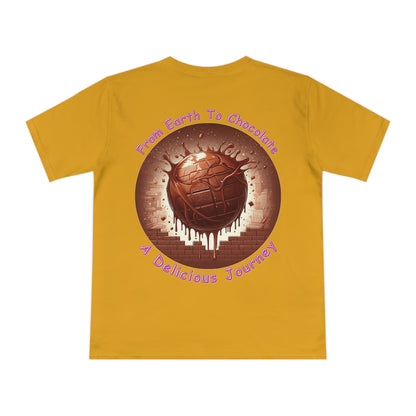 PoM's Fun & Joy for a Happy Life Collection ... FROM EARTH TO CHOCOLATE ... Unisex Classic Jersey T-shirt (100% organic cotton, PETA certified, light fabric, 7 sizes, up to 12 colours)