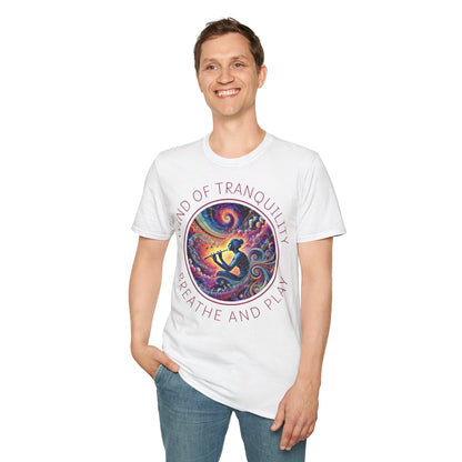 PoM's Mindfulness & Music collection ... "Wind of Tranquility" T-Shirt (Unisex, Softstyle, 100% Cotton, up to 6 sizes and 14 colours)