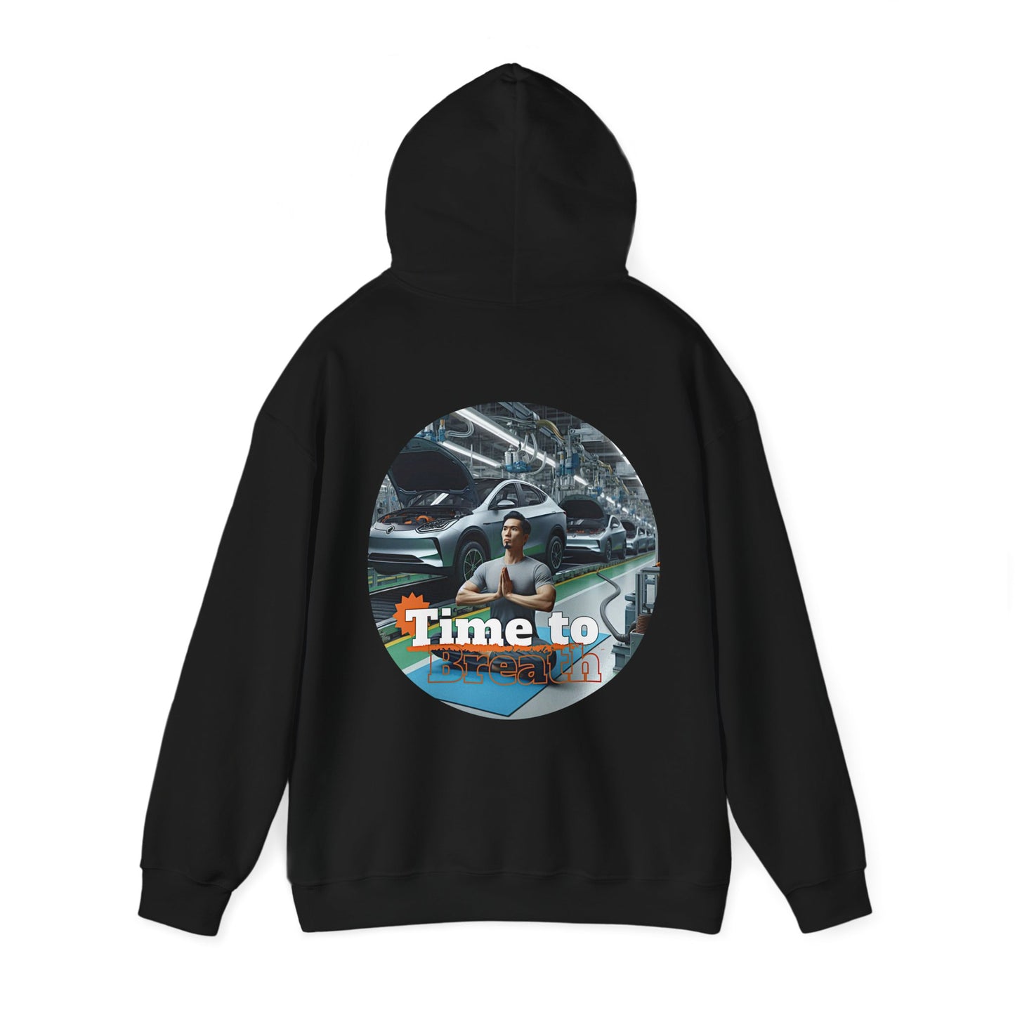 PoM's Mindfulness Collection ... TIME TO BREATH - Unisex Heavy Blend™ Hooded Sweatshirt (100% etically grown cotton, 8 sizes, up to 13 colors)