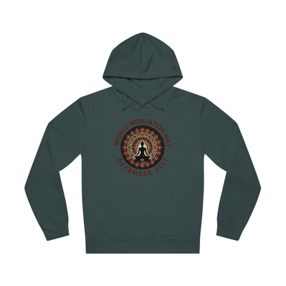 PoM's Mindfulness Collection ... special edition "World Meditation Day" (inauguration) - Unisex DRUMMER HOODIE (organic cotton and recycled polyester, up to 6 sizes and 8 colour)