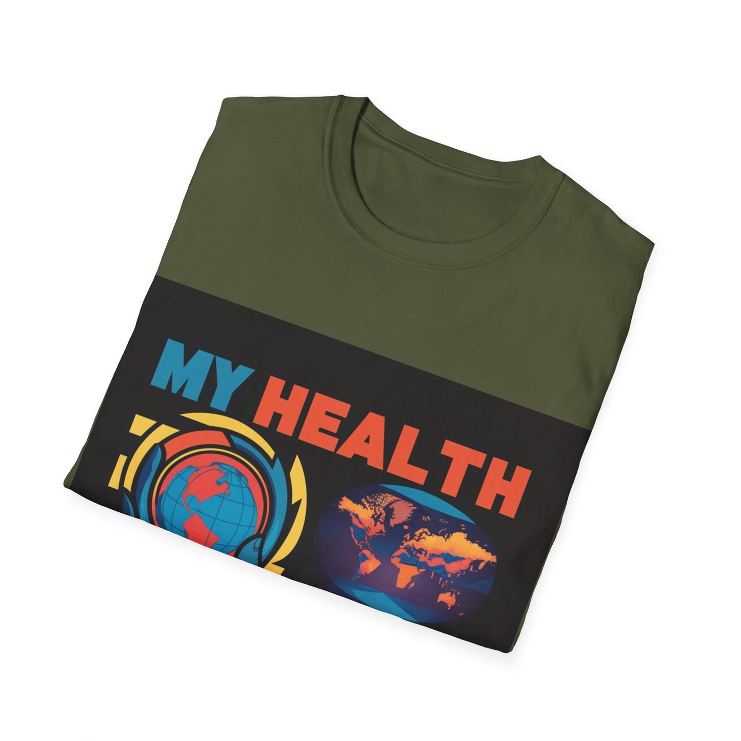 PoM's special series "International World HEALTH Day 2024 (7th April)" ... My Health, my right. - Unisex Softstyle T-Shirt (Print Front)