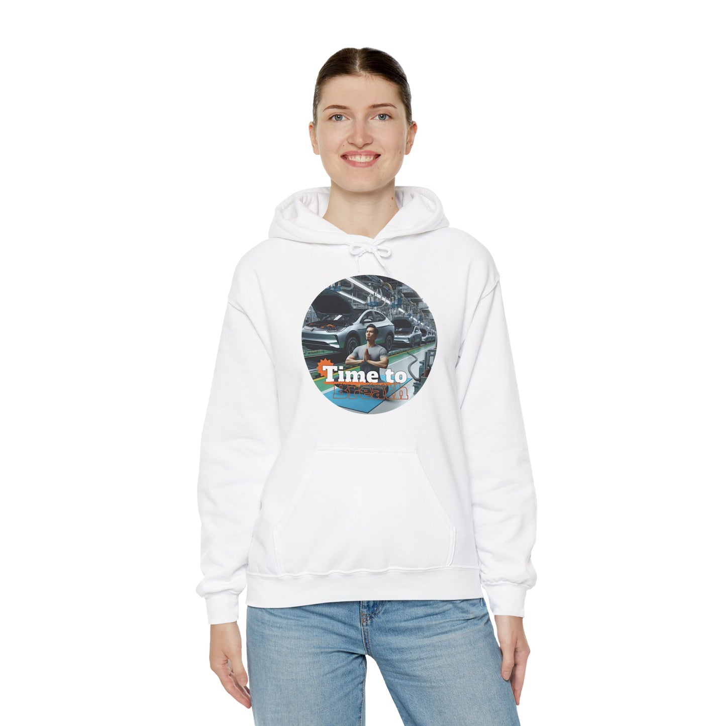 PoM's Mindfulness Collection ... TIME TO BREATH - Unisex Heavy Blend™ Hooded Sweatshirt (100% etically grown cotton, 8 sizes, up to 13 colors)