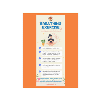 PoM's series MINDFULNESS ... Breathing Exercise to reduce stress - Unframed Print (matte or glossy)