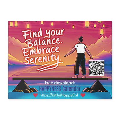 PoM's Mindfulness Collection ... NEW: Yard Sign "Find Your BALANCE. - Embrace SERENITY" (18 x 24 inch ... 45.7 x 60.9 cm, print on both sides)