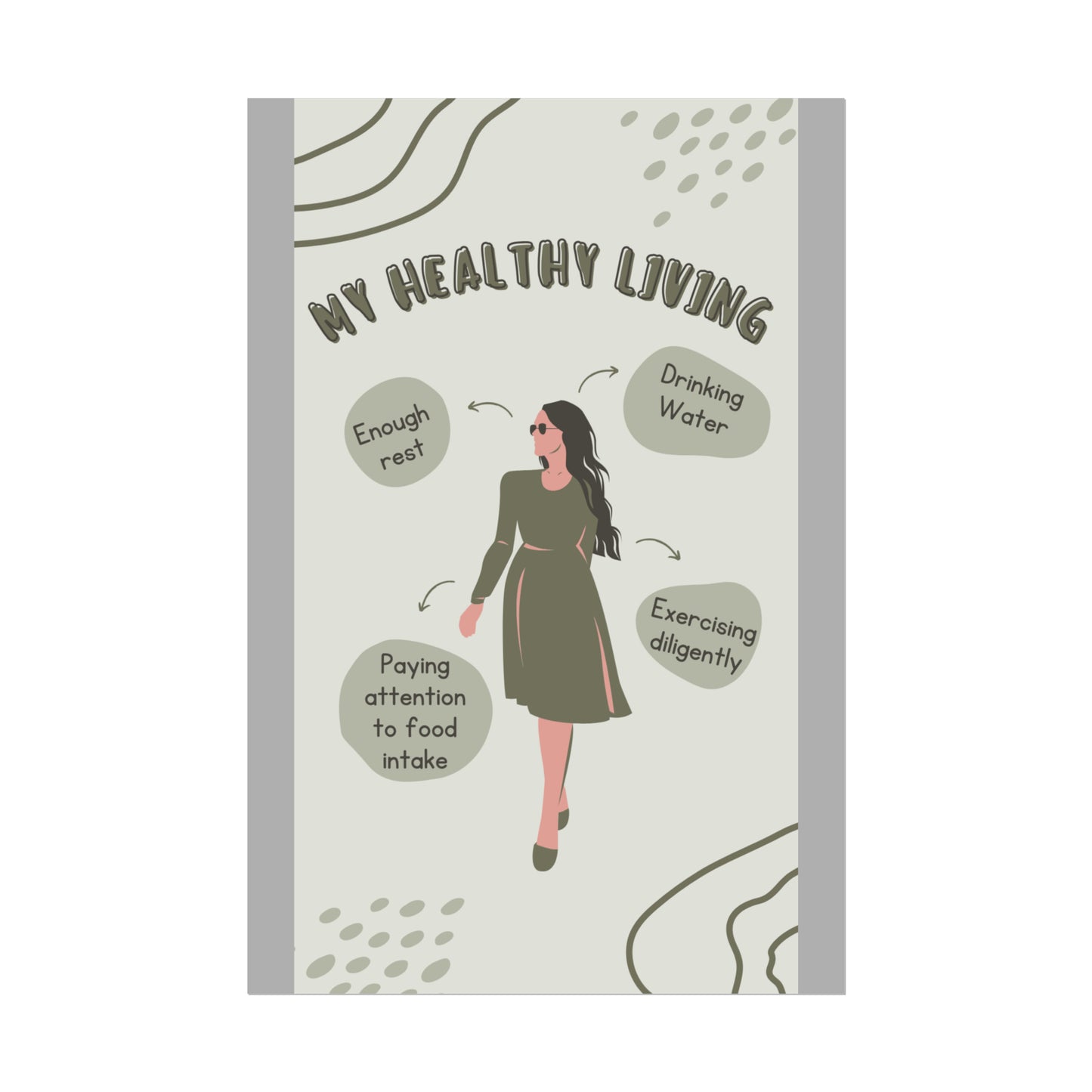 PoM's Self Motivation series ... My Healthy Living (affirmation) - Rolled Poster (180, 200 or 285 gsm paper options)