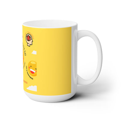 PoM's series Mindfulness & Self Motivation ... Happy World Laughter Day - Ceramic MUG (15oz/0.44l)