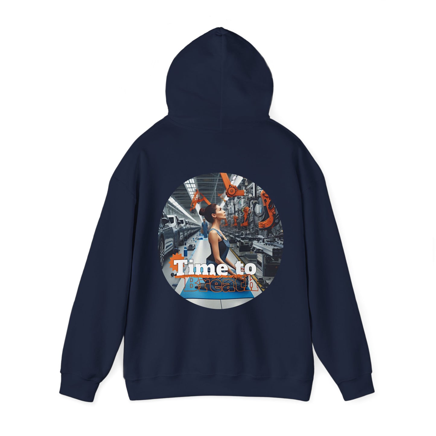 PoM's Mindfulness Collection ... TIME TO BREATH - Unisex Heavy Blend™ Hooded Sweatshirt (100% etically grown cotton, 8 sizes, up to 13 colors)