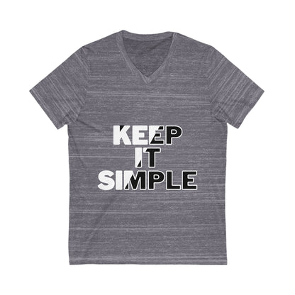 PoM's colletcion series "Mindfulness" ... KEEP IT SIMPLE ... Unisex Soft Jersey (Short Sleeve, V-Neck Tee, 100% cotton, 7 sizes, up to 8 colors))