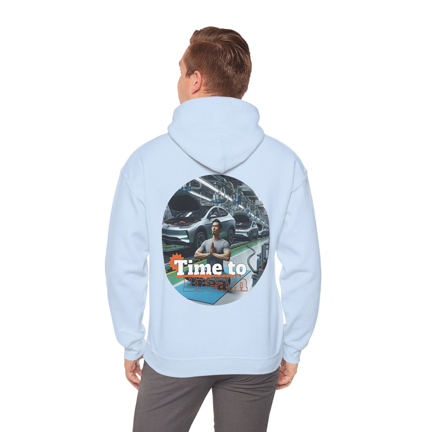 PoM's Mindfulness Collection ... TIME TO BREATH - Unisex Heavy Blend™ Hooded Sweatshirt (100% etically grown cotton, 8 sizes, up to 13 colors)