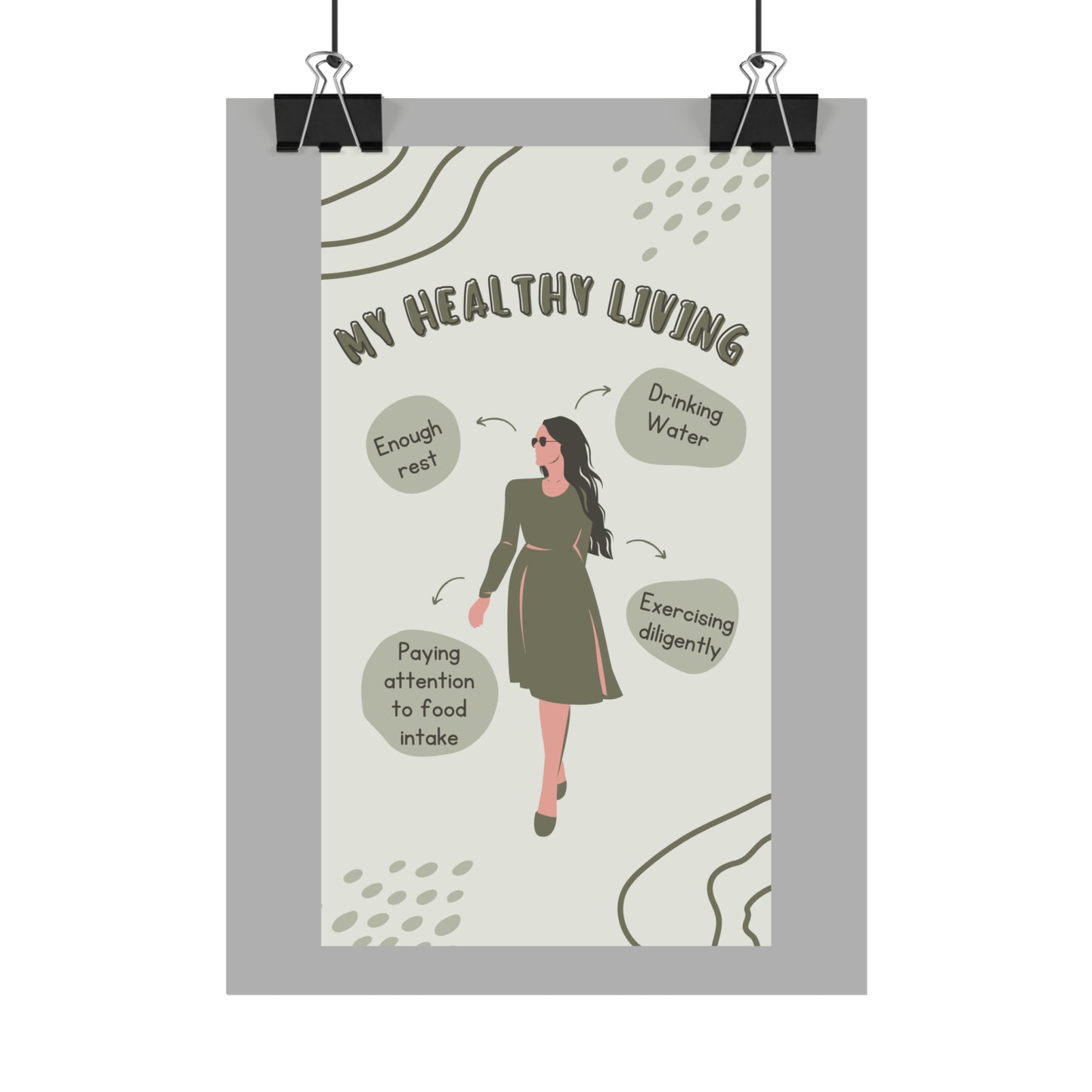 PoM's Self Motivation series ... My Healthy Living (affirmation) - Rolled Poster (180, 200 or 285 gsm paper options)